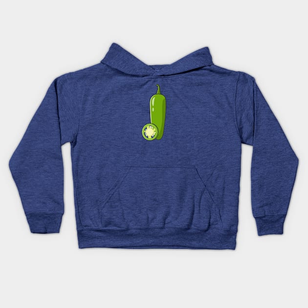 Jalapeno Chili Kids Hoodie by KH Studio